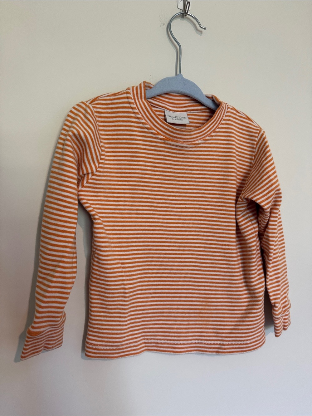 Squiggles by Charlie Striped Orange & White Long-Sleeve Tee - Kids 2T